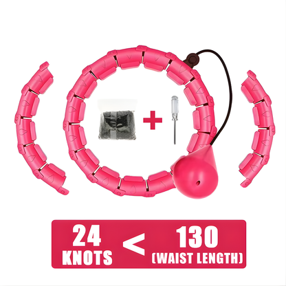 Weighted Fitness Hoop for Home Workout – Portable Smart Hula Hoop for Weight Loss & Slimming
