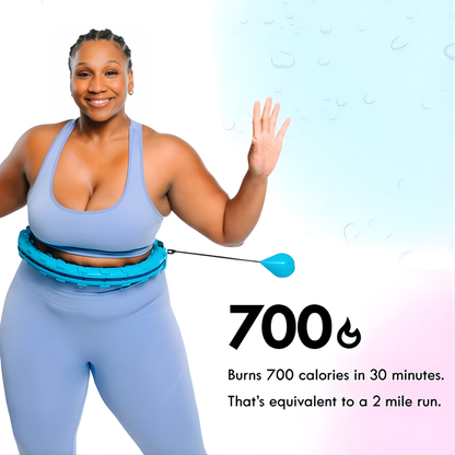 Weighted Fitness Hoop for Home Workout – Portable Smart Hula Hoop for Weight Loss & Slimming
