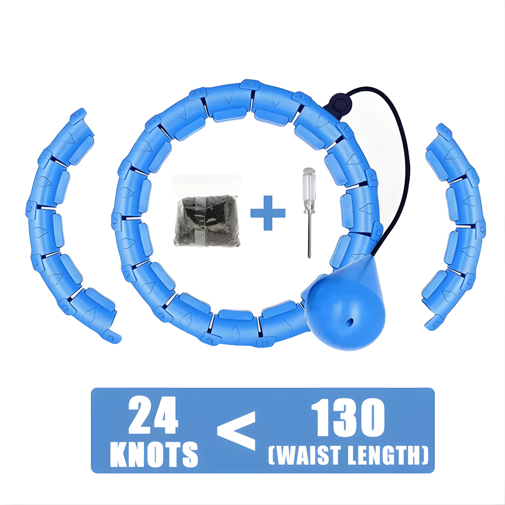 Weighted Fitness Hoop for Home Workout – Portable Smart Hula Hoop for Weight Loss & Slimming