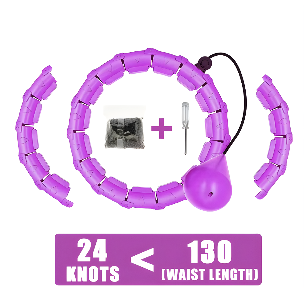 Weighted Fitness Hoop for Home Workout – Portable Smart Hula Hoop for Weight Loss & Slimming
