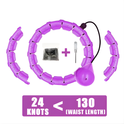Weighted Fitness Hoop for Home Workout – Portable Smart Hula Hoop for Weight Loss & Slimming