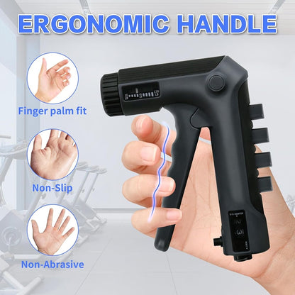 Flex Vibe® PowerGrip Pro – Adjustable Hand Grip Strengthener with Counter for Wrist & Forearm Training