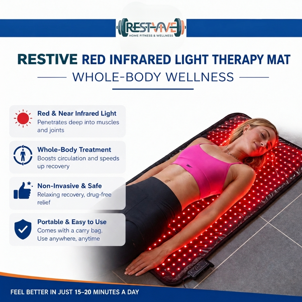 Restive Red Infrared Light Therapy Mat: Whole-Body Wellness