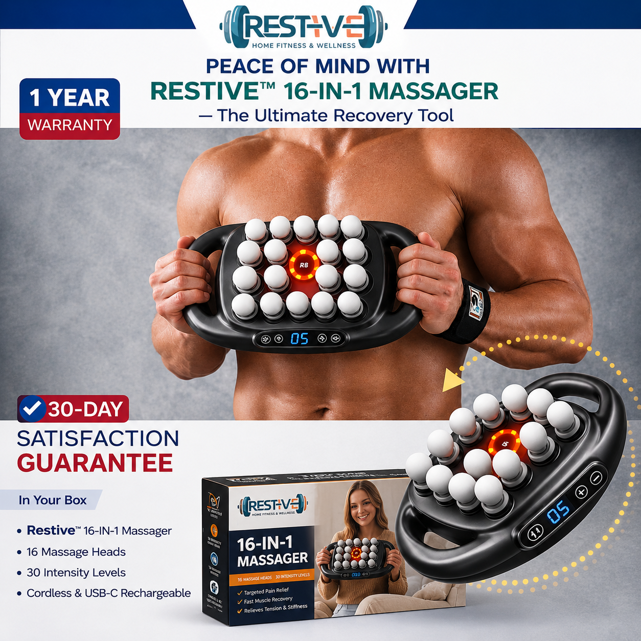 Restive™ 16-In-1 Massager