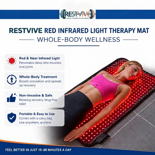 Restvive Red Infrared Light Therapy Mat: Whole-Body Wellness
